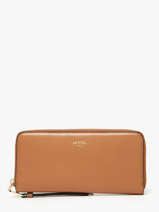 Portefeuille Origami Leder Lancel Bruin origami A13843